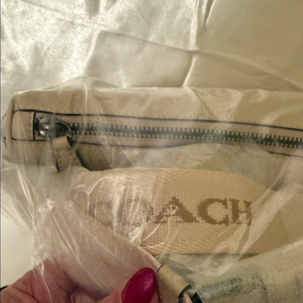 🤎 Coach NWT Leather Ivory Hall Soft Sling Bag with Crossbody Strap - Picture 6 of 7